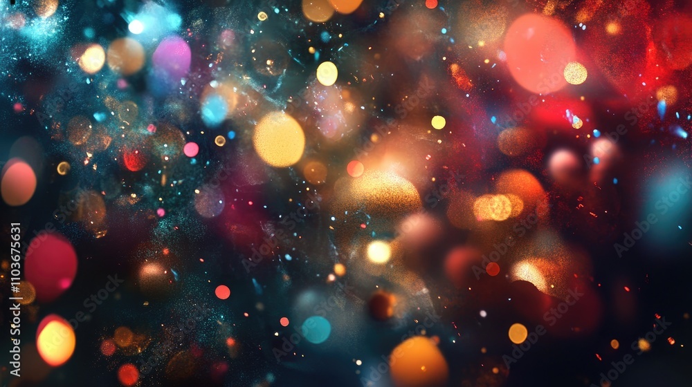 Vibrant holiday background filled with colorful bokeh lights creating a joyful and festive atmosphere for Christmas and New Year celebrations Vibrant holiday background filled with colorful bokeh lights creating a joyful and festive atmosphere for Christmas and New Year celebrations