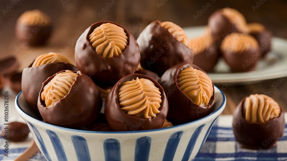 Assorted Gourmet Chocolates Close-Up Stylish Image With Depth of Field Assorted Gourmet Chocolates Close-Up Stylish Image With Depth of Field