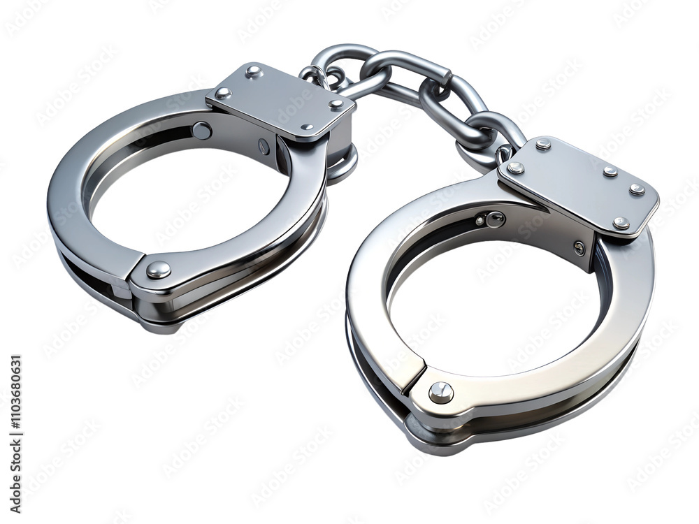 handcuffs isolated on white handcuffs isolated on white