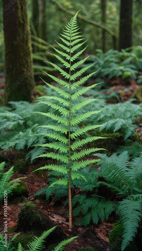 Sword Fern Large fern with long narrow fronds commonly found in temperate woodlands Sword Fern Large fern with long narrow fronds commonly found in temperate woodlands
