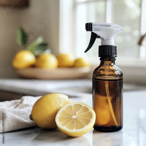 Lemon Essential Oil Glass Cleaner photo