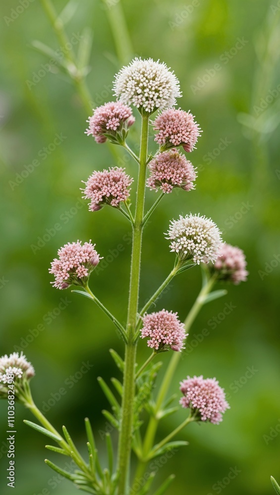 Yarrow Herb with small clusters of white or pink flowers used in herbal medicine Yarrow Herb with small clusters of white or pink flowers used in herbal medicine