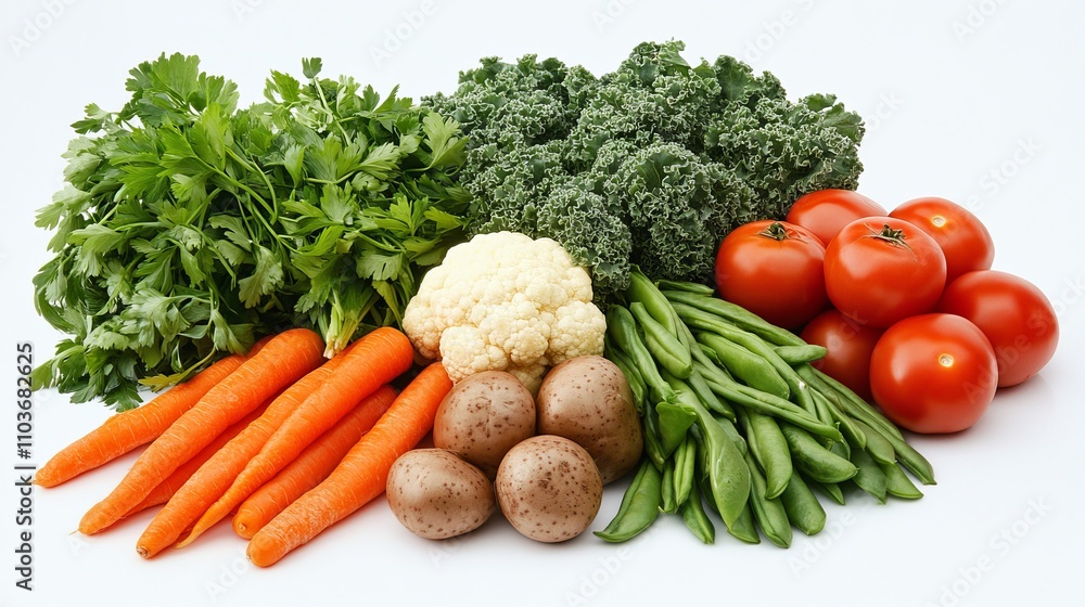 A diverse collection of fresh vegetables and leafy greens is neatly arranged, showcasing the garden's bounty and the variety of textures in each nutritious element. A diverse collection of fresh vegetables and leafy greens is neatly arranged, showcasing the garden's bounty and the variety of textures in each nutritious element.