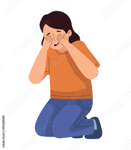frustrated girl with depression