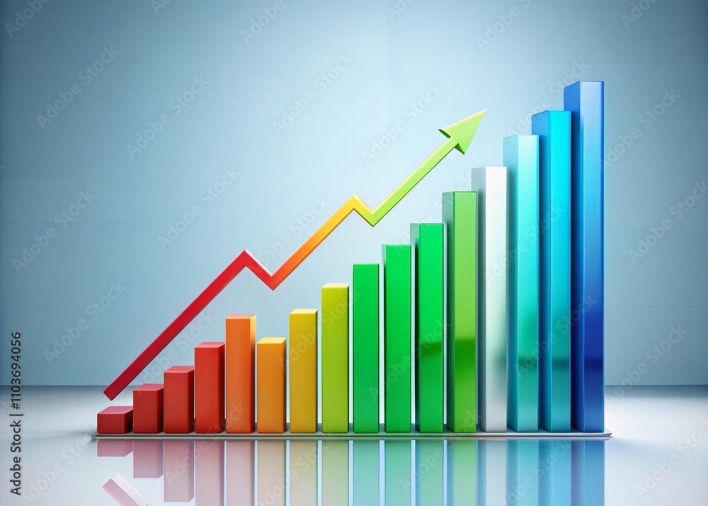 Minimalist Bar Chart Representing Financial Growth with Upward Trend on Clear Background for Investment and Index Fund Strategies in Professional Design Minimalist Bar Chart Representing Financial Growth with Upward Trend on Clear Background for Investment and Index Fund Strategies in Professional Design
