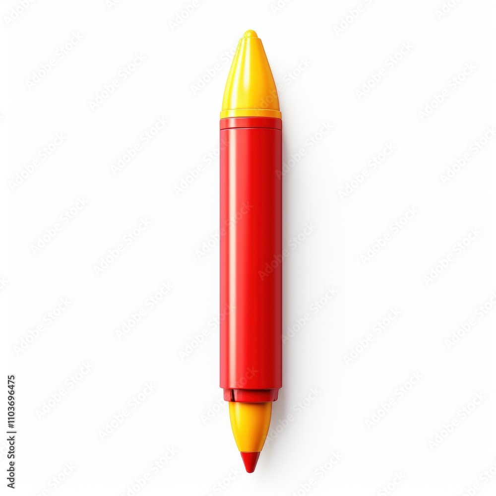 Bright Red and Yellow Crayon Illuminates Creativity and Artistic Expression in Minimalist Style with Simple Background Highlighting Its Vibrant Colors and Design Bright Red and Yellow Crayon Illuminates Creativity and Artistic Expression in Minimalist Style with Simple Background Highlighting Its Vibrant Colors and Design