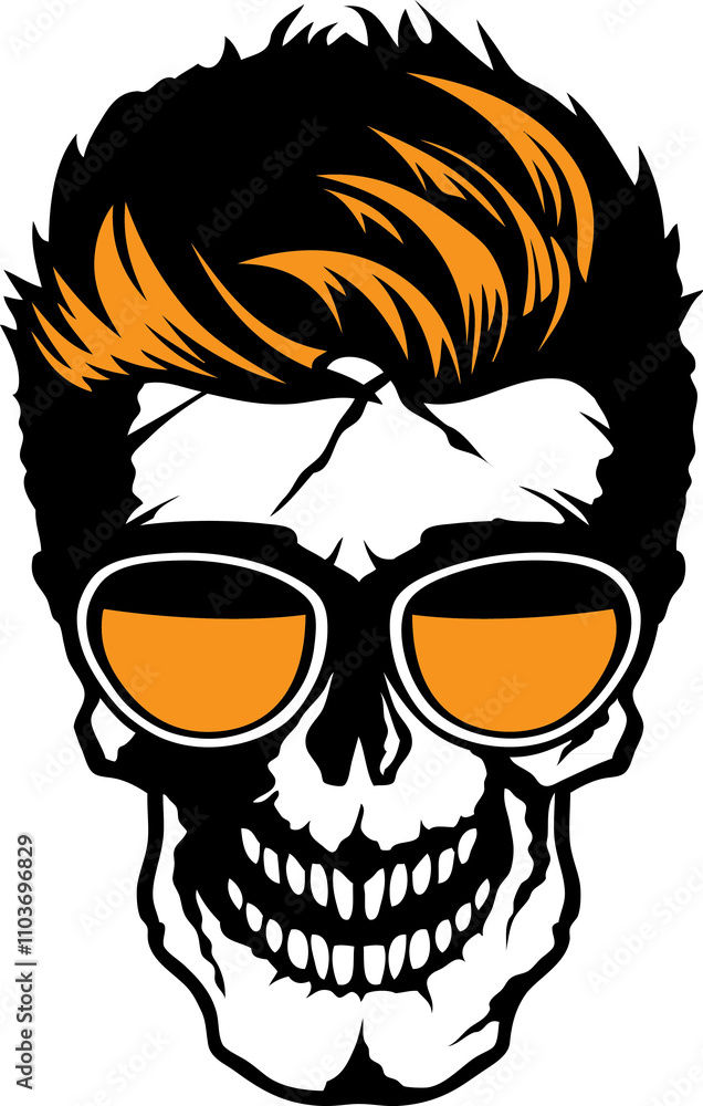 Tête de mort hipster skull et crane lunette de soleil Tête de mort hipster skull et crane lunette de soleil