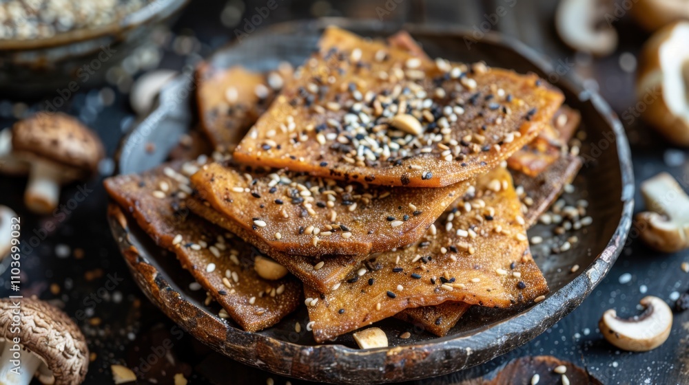 Plant-Based Jerky: A meat-free alternative to traditional jerky, made from mushrooms, soy, or jackfruit, providing a smoky, chewy texture in a plant-based snack.
Plant-Based Jerky: A meat-free alternative to traditional jerky, made from mushrooms, soy, or jackfruit, providing a smoky, chewy texture in a plant-based snack.