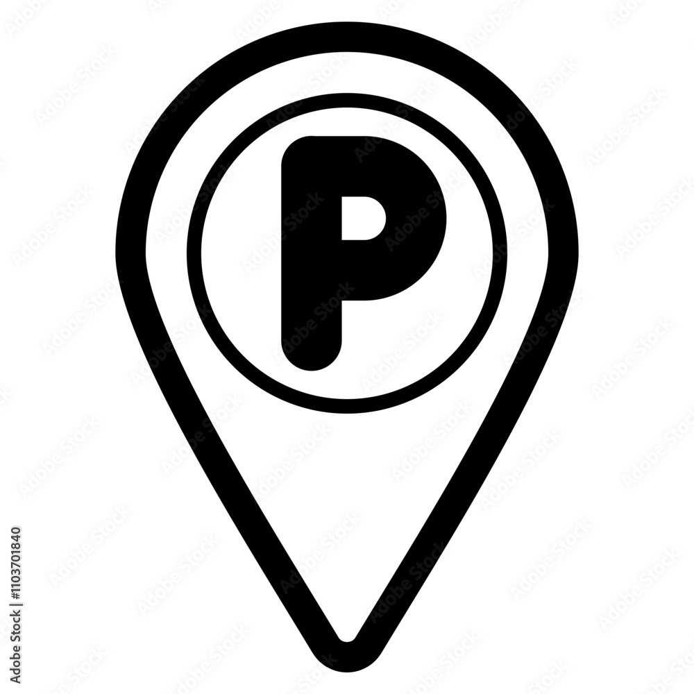 Parking Location Icon Element For Design Parking Location Icon Element For Design