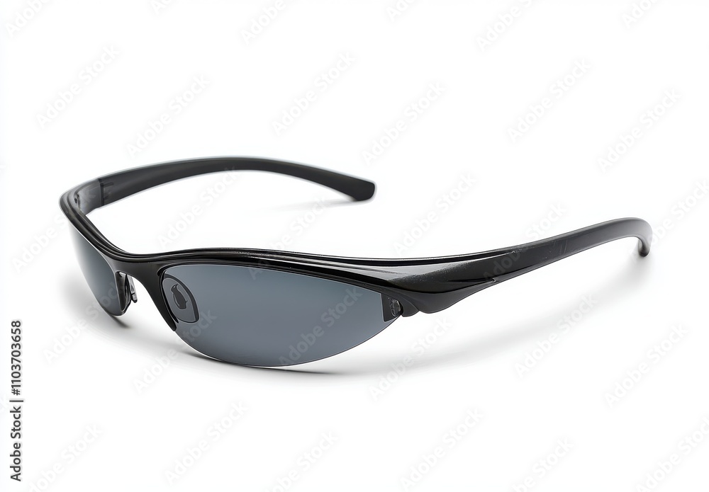 Stylish Black Sunglasses with Dark Lenses on a White Background Suitable for Fashion, Outdoor Activities, and Sun Protection for Modern Lifestyle Stylish Black Sunglasses with Dark Lenses on a White Background Suitable for Fashion, Outdoor Activities, and Sun Protection for Modern Lifestyle