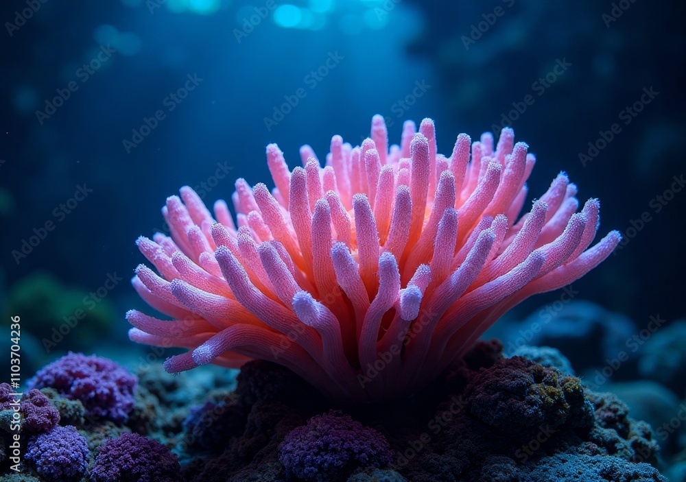Vibrant coral reef thriving in clear blue waters showcasing marine beauty Vibrant coral reef thriving in clear blue waters showcasing marine beauty