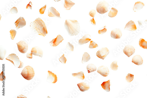 Wallpaper Mural Falling seashells, isolated on a transparent background. Torontodigital.ca