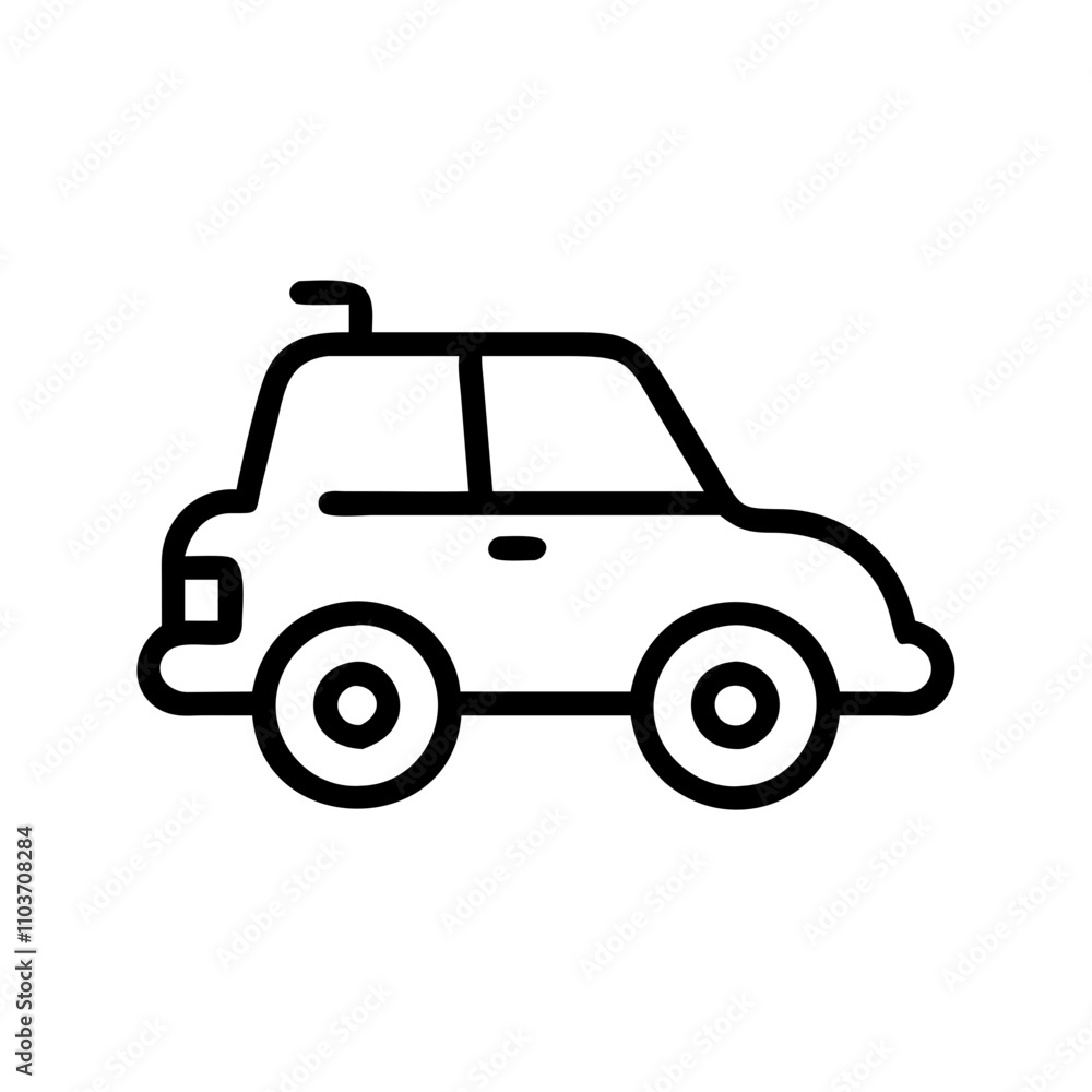 Good icon. Toy car icon for children's play and transportation concept