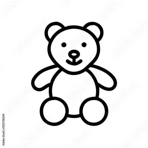 Good icon. Cute teddy bear icon for children's toys and comfort concept