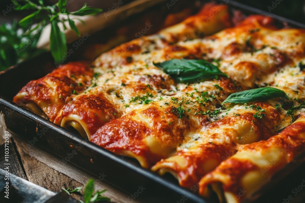 Ricotta and spinach filled cannelloni Ricotta and spinach filled cannelloni