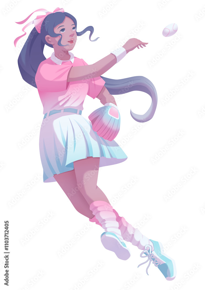 A girl is playing tennis A girl is playing tennis