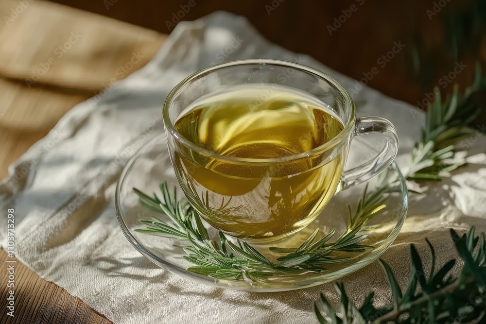 Rosemary infused tea for healing Rosemary infused tea for healing