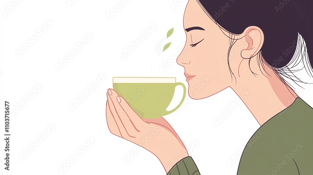 a 2D cartoon illustration of a person drinking a green smoothie, healthy and refreshing, white background--ar 16:9 a 2D cartoon illustration of a person drinking a green smoothie, healthy and refreshing, white background--ar 16:9