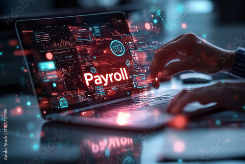 Ai generate payroll management tools digital workspace technology overview modern environment user perspective efficiency concept