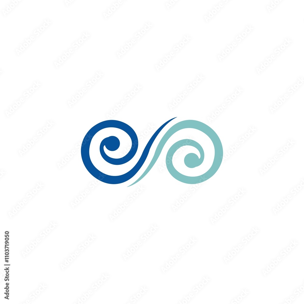 Water wave vector logo template design Water wave vector logo template design