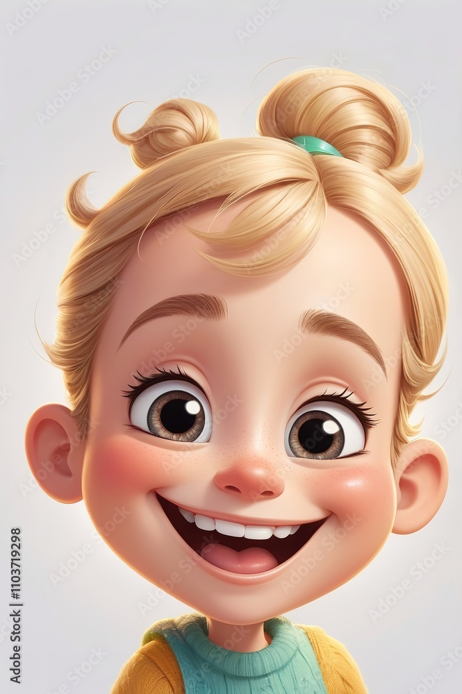 Fun and happy cartoon character faces, radiating positivity with wide smiles and bright eyes. Fun and happy cartoon character faces, radiating positivity with wide smiles and bright eyes.