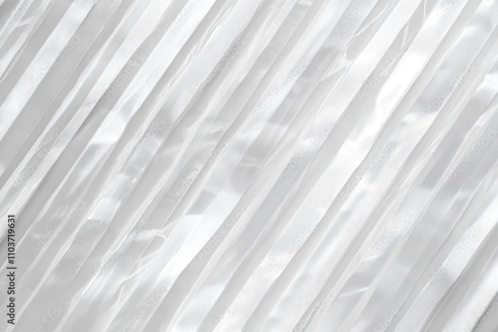 Obraz premium Seamless background of striped clear white plastic