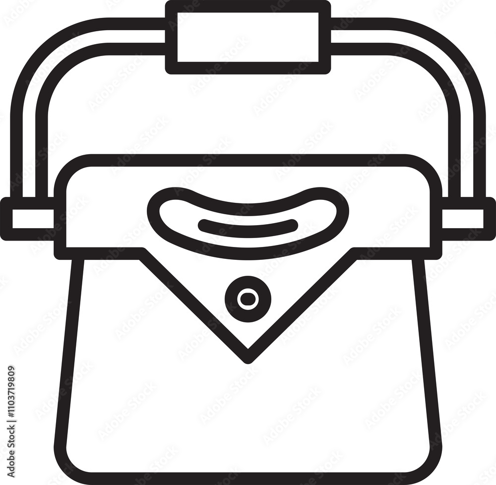Fashion Bag Icon Line Illustration Fashion Bag Icon Line Illustration
