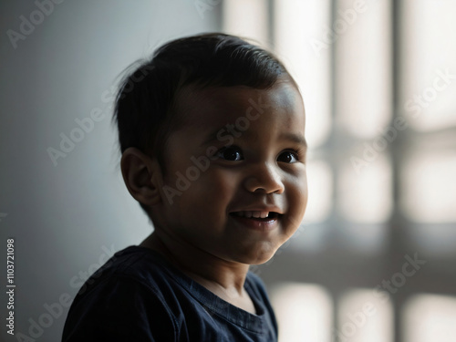 An infant’s smile, a moment of pure joy.