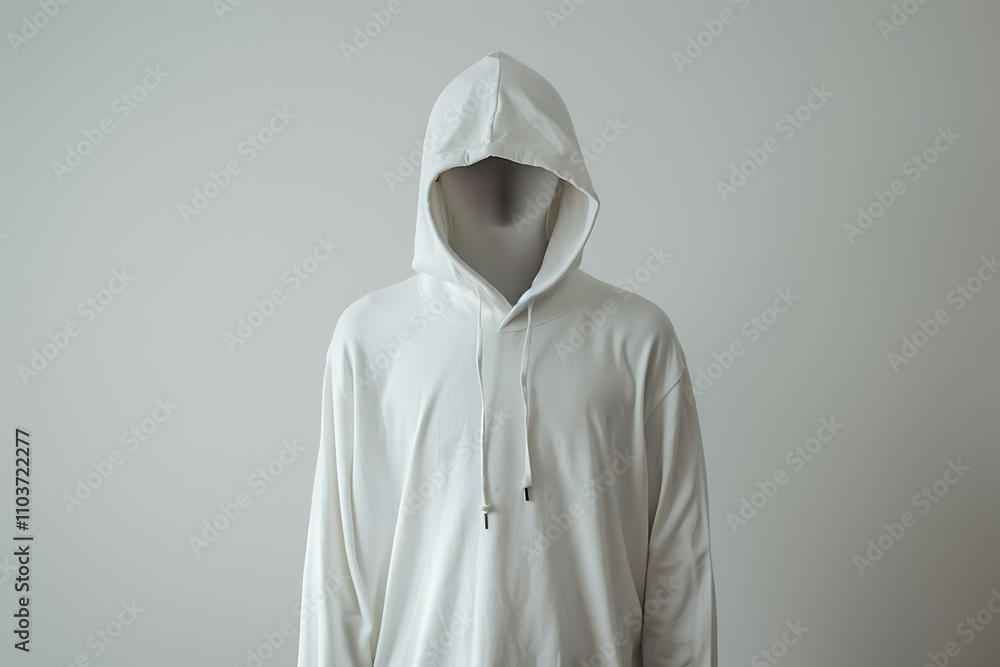 White hoodie modern minimalistic style White hoodie modern minimalistic style