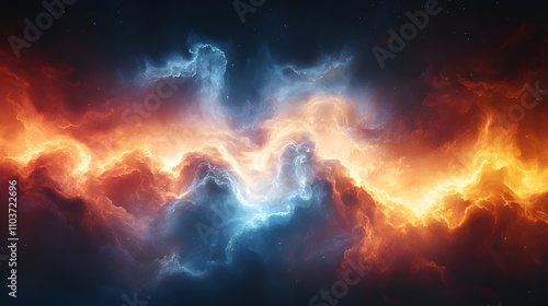 Wallpaper Mural Bright, contrasting colors colliding like energy waves in an electric storm. Torontodigital.ca