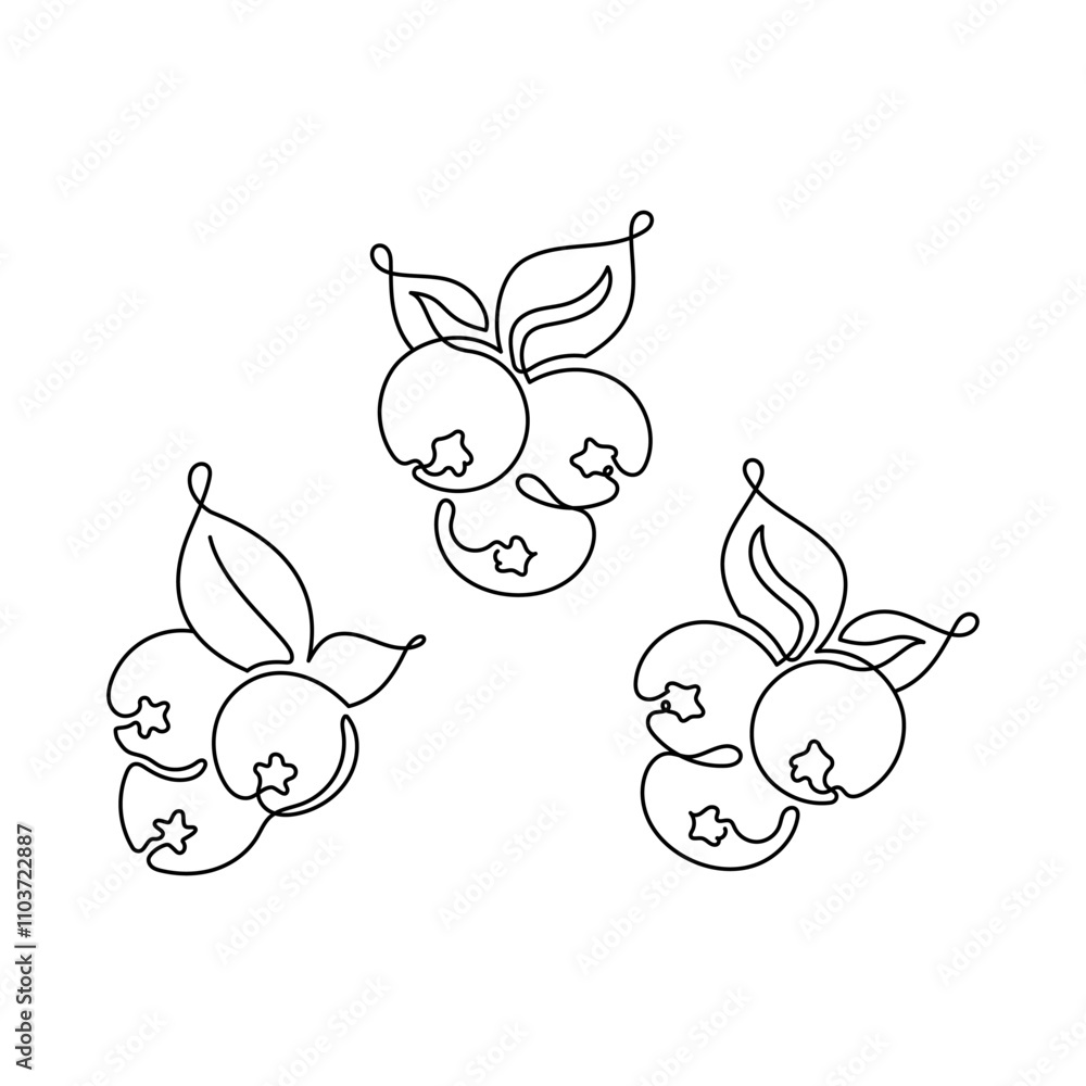 Monoline Blueberry Icon. Simple Line Blueberry Symbol. Minimalist Berry Fruit Vector. Monoline Blueberry Icon. Simple Line Blueberry Symbol. Minimalist Berry Fruit Vector.