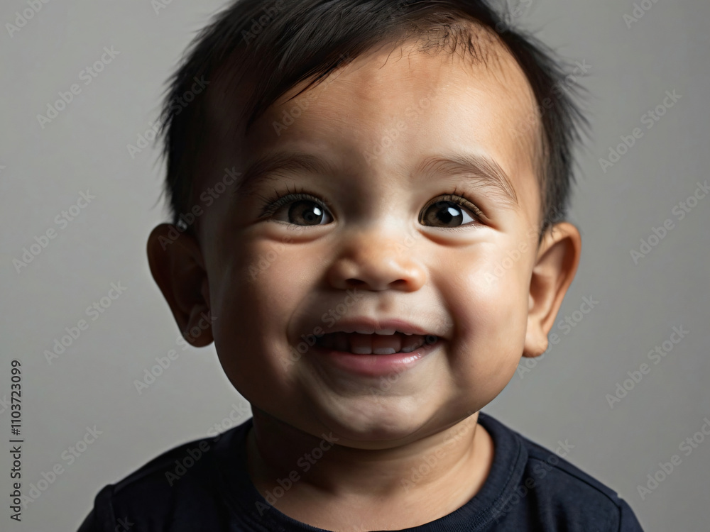 An infant’s smile, a picture of pure happiness. An infant’s smile, a picture of pure happiness.
