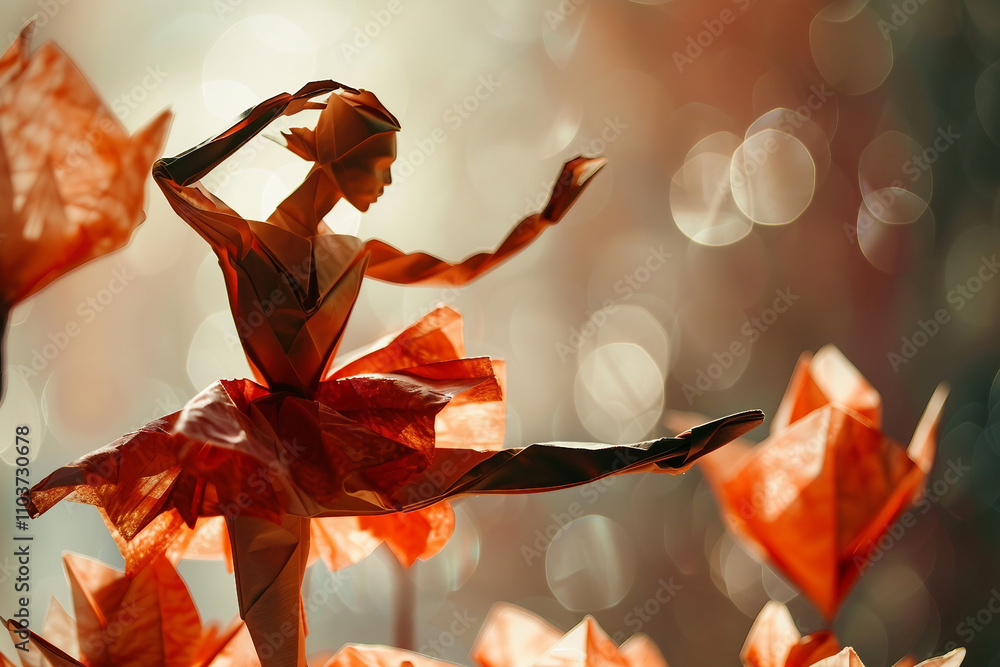Generative AI Image of a Graceful Ballerina Performing a Solo Dance on an Artistic Stage Generative AI Image of a Graceful Ballerina Performing a Solo Dance on an Artistic Stage
