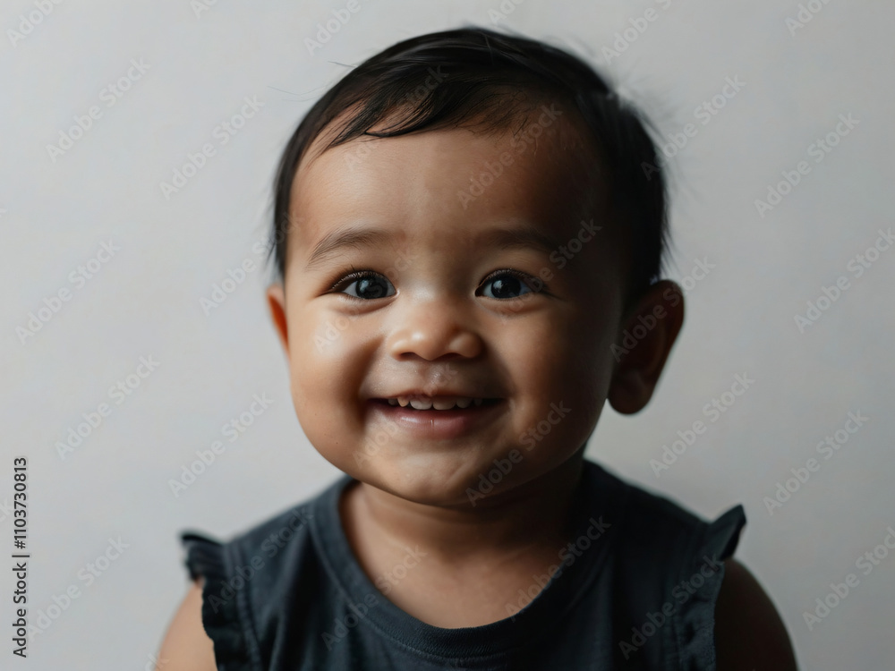 An infant’s smile, a picture of pure happiness. An infant’s smile, a picture of pure happiness.