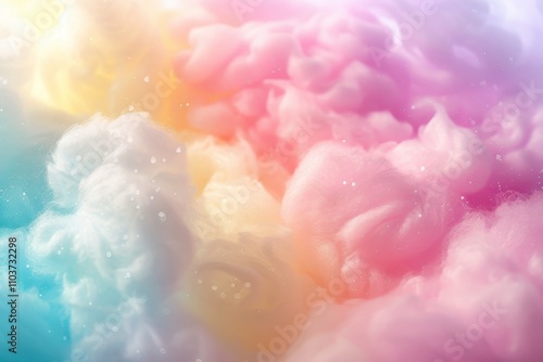 Vibrant cotton candy as a backdrop photo