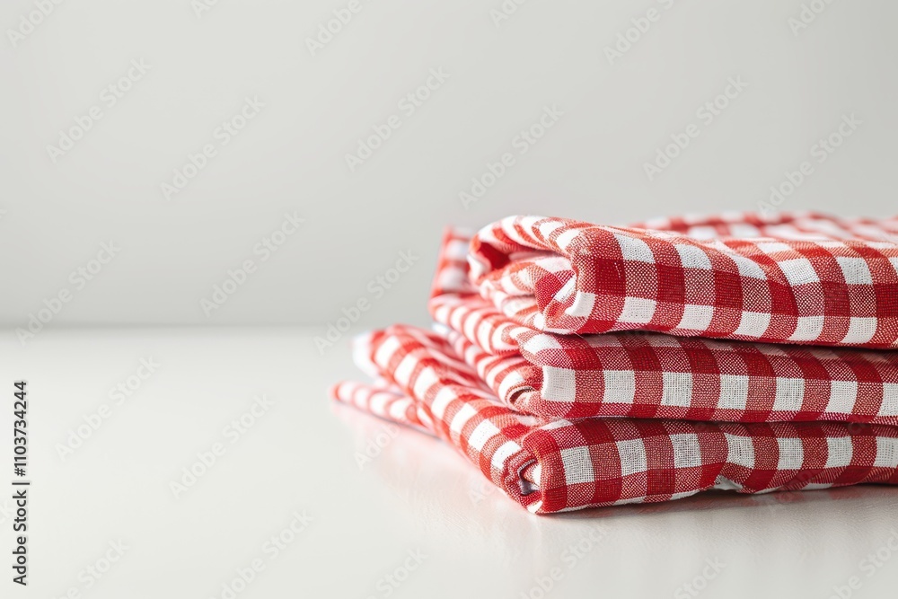 Obraz premium White background with a dish towel