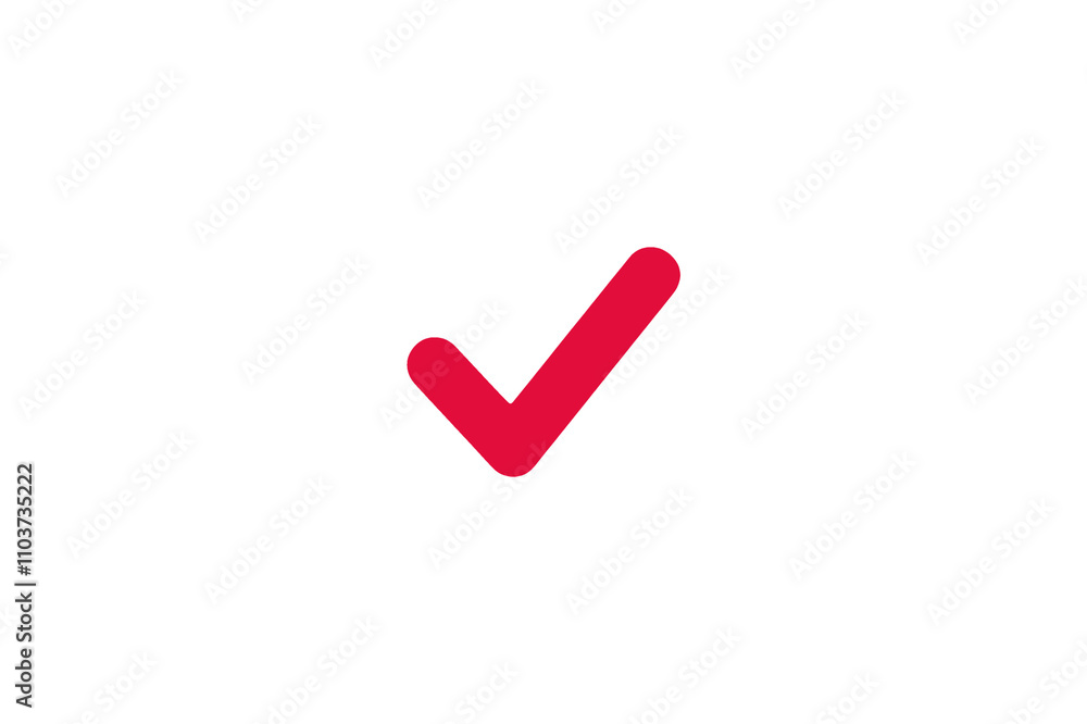 Red check mark tick icon png file cut out and isolated on a transparent background, correct symbol illustration stock image Red check mark tick icon png file cut out and isolated on a transparent background, correct symbol illustration stock image