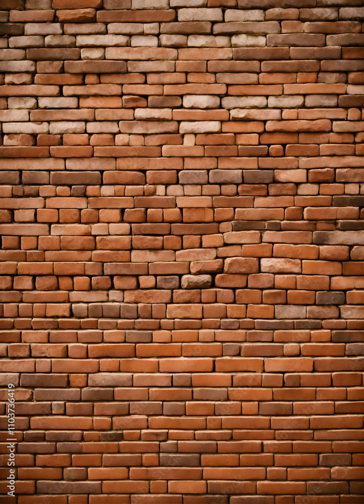 Obraz premium Vintage Brick Wall Texture with Warm Earth Tones for Creative Designs