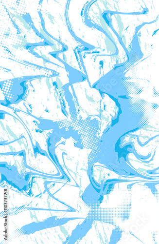 Blue and white liquid abstract background with grunge texture and modern design illustration template for sports uniform