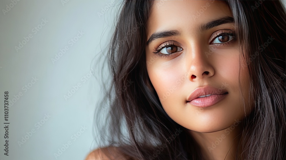 Close-up Portrait of a Beautiful Woman Close-up Portrait of a Beautiful Woman