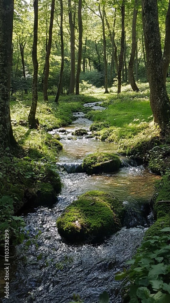 Serene Forest Stream: A Peaceful Nature Escape Serene Forest Stream: A Peaceful Nature Escape