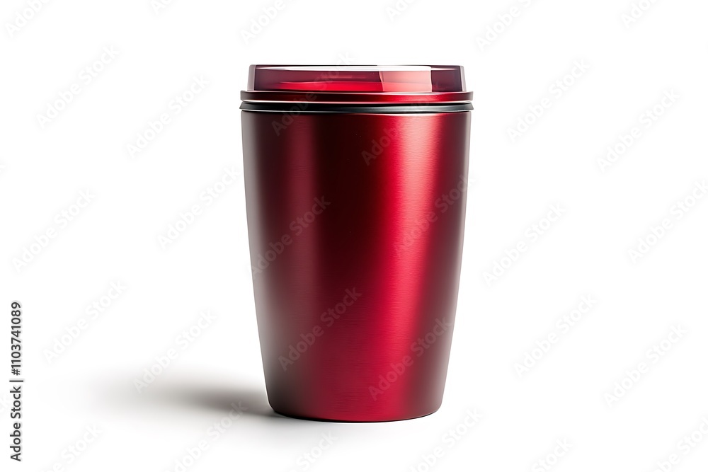 Coffee tumbler cup isolated on white background, close up Coffee tumbler cup isolated on white background, close up