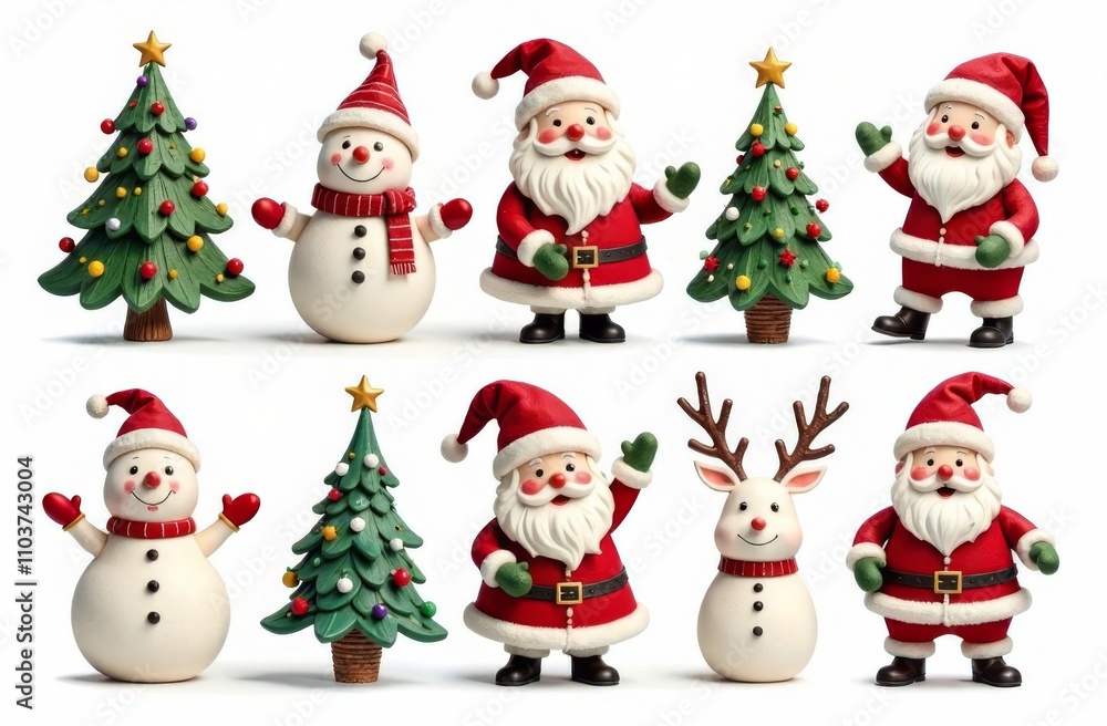 santa claus and snowman set santa claus and snowman set