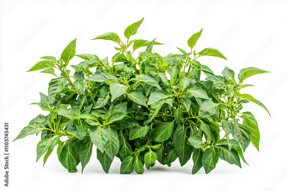 Pepper plant isolated on white background, Chilli pepper sapling on white. Pepper plant isolated on white background, Chilli pepper sapling on white.