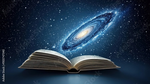 Discover a magical book with a universe inside, blending knowledge and mystery to ignite imagination and inspire learning.  photo