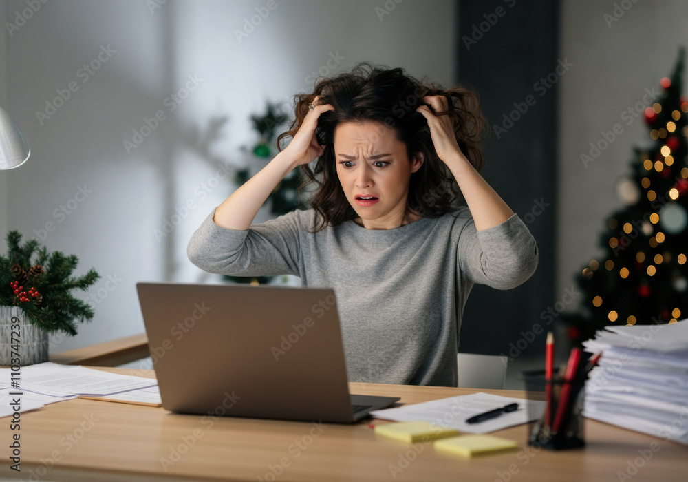 Stress and deadlines at the office before the holidays Stress and deadlines at the office before the holidays