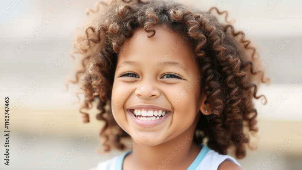 Beautiful Young Girl Smiling Happily Outdoors Perfect for Children's Book Illustrations, Advertising, and Happy Moments Beautiful Young Girl Smiling Happily Outdoors Perfect for Children's Book Illustrations, Advertising, and Happy Moments