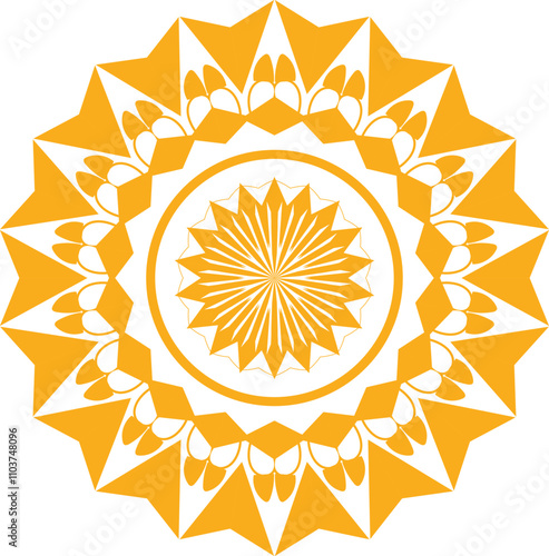 Decorative mandala design 5 vector.