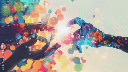 hand painted on the wall generated by AI technology