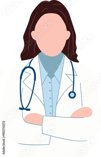 Doctor Flat Illustration vector template